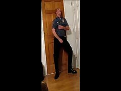 Cop Jacking Off