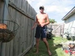 Pissing in the yard
