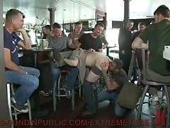 Two hairy sluts get abused in a bar full of horny strangers   - By Bound In Public