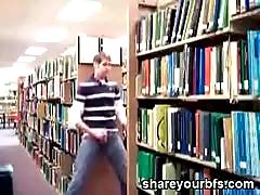 Boy jerks off in the library  - By Share Your BFS