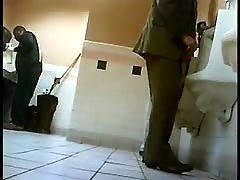 Dad at urinal