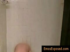 Gay emo masturbating under shower by emosexposed  - By Exposed Emos