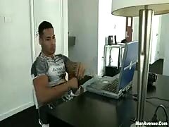 Muscled Latino Jerking Fat Cock  - By Man Avenue