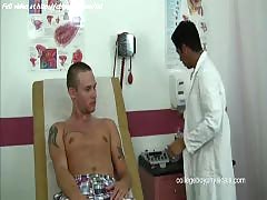 Doctor examining hot body